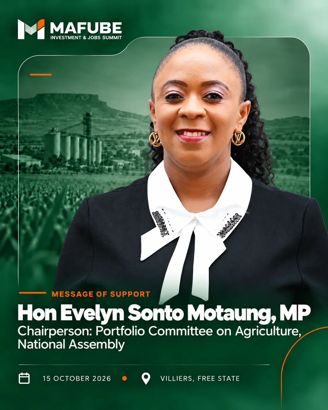 Portrait of Hon Evelyn Sonto Motaung, MP