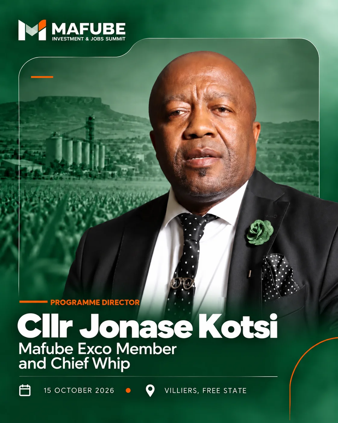 Portrait of Cllr Jonase Kotsi