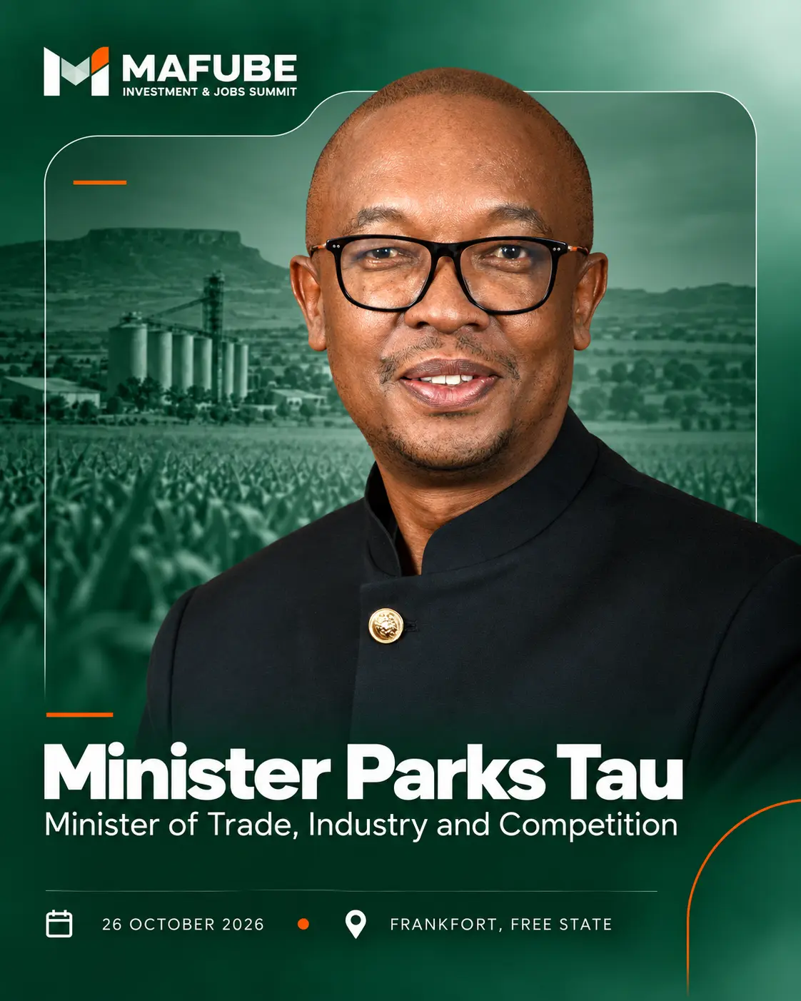 Portrait of Minister Parks Tau