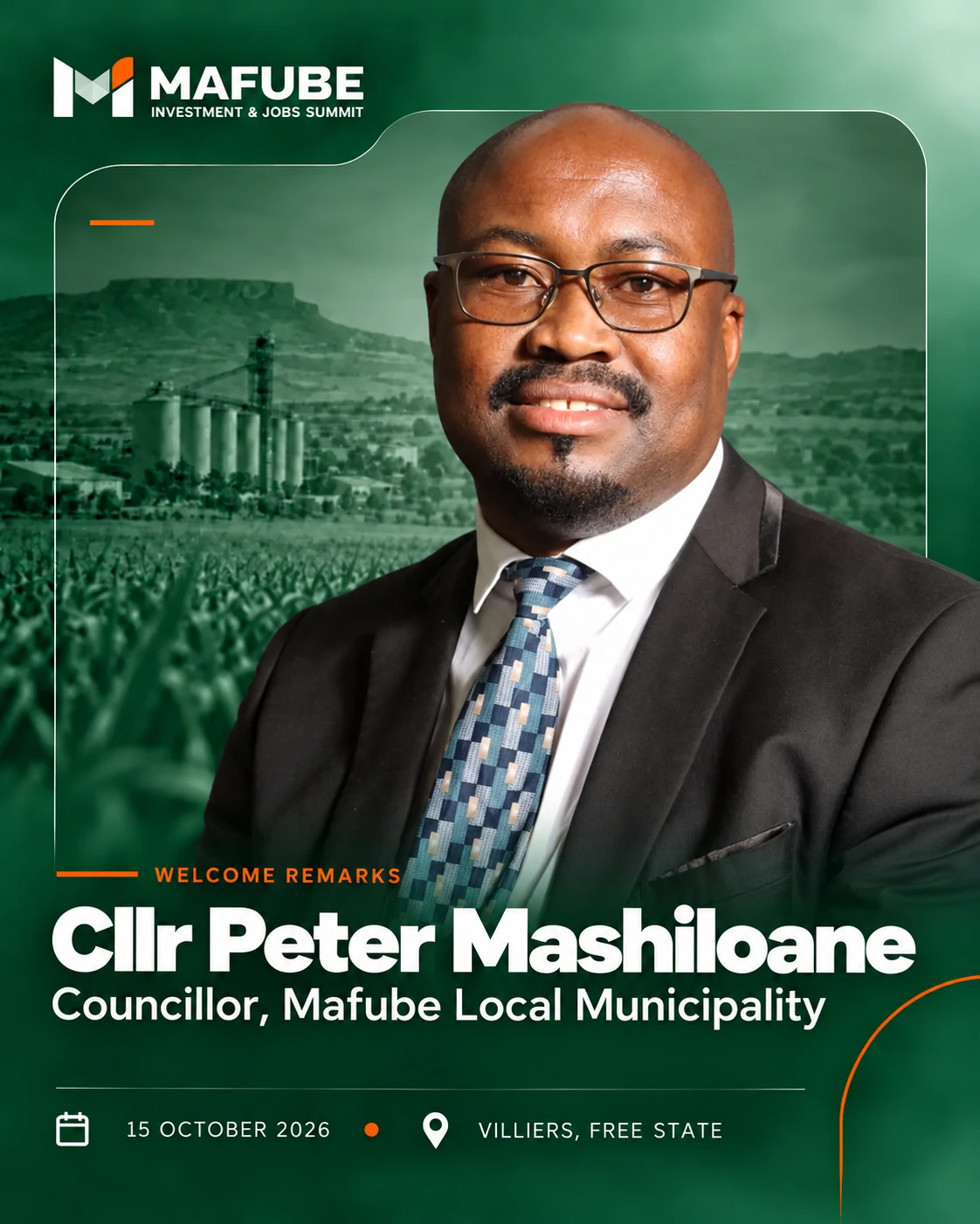 Portrait of Cllr Peter Mashiloane