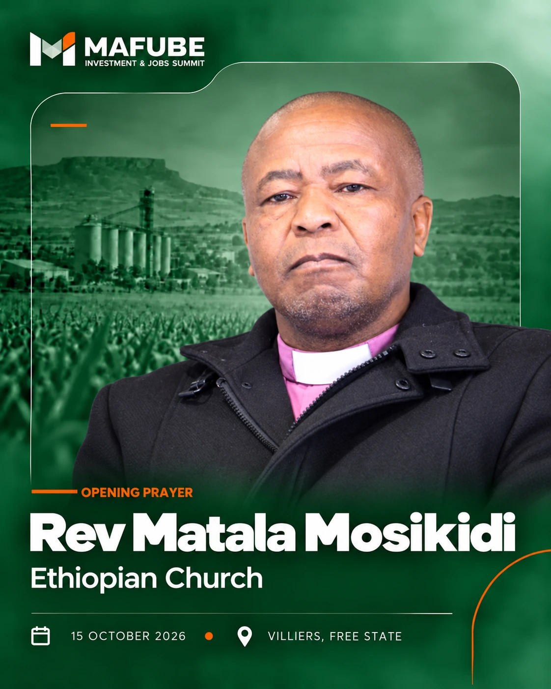 Portrait of Rev Matala Mosikidi